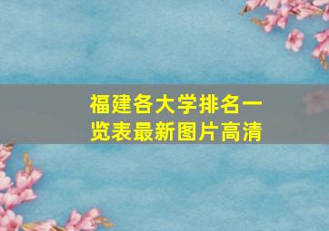 福建各大学排名一览表最新图片高清