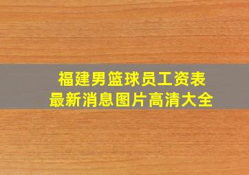 福建男篮球员工资表最新消息图片高清大全