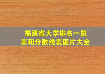 福建省大学排名一览表和分数线表图片大全