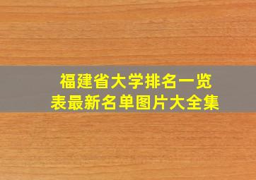 福建省大学排名一览表最新名单图片大全集