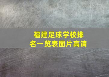 福建足球学校排名一览表图片高清