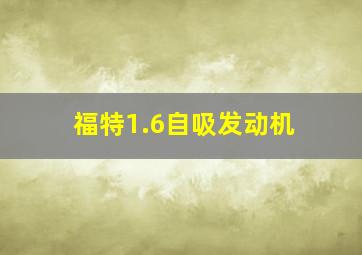 福特1.6自吸发动机