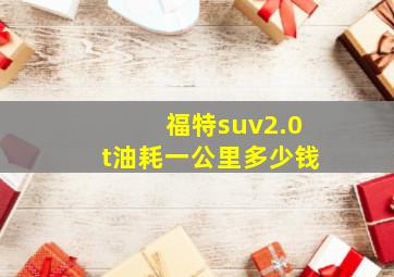 福特suv2.0t油耗一公里多少钱