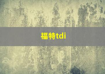 福特tdi