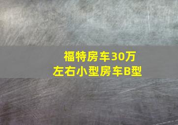 福特房车30万左右小型房车B型