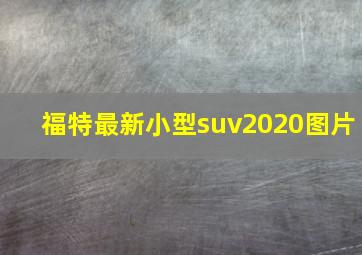 福特最新小型suv2020图片