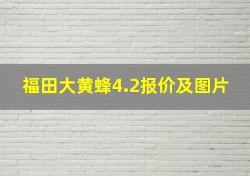 福田大黄蜂4.2报价及图片