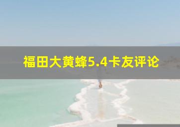 福田大黄蜂5.4卡友评论