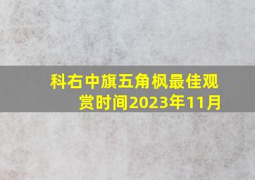 科右中旗五角枫最佳观赏时间2023年11月