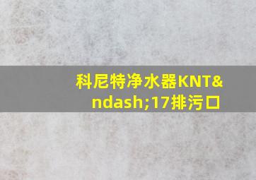 科尼特净水器KNT–17排污口