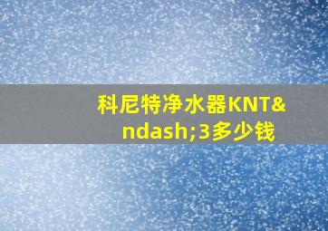 科尼特净水器KNT–3多少钱