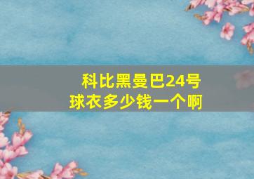 科比黑曼巴24号球衣多少钱一个啊