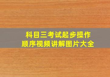 科目三考试起步操作顺序视频讲解图片大全