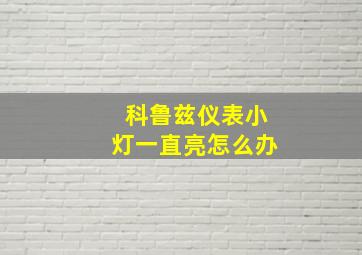 科鲁兹仪表小灯一直亮怎么办