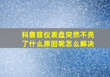 科鲁兹仪表盘突然不亮了什么原因呢怎么解决