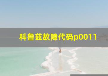 科鲁兹故障代码p0011