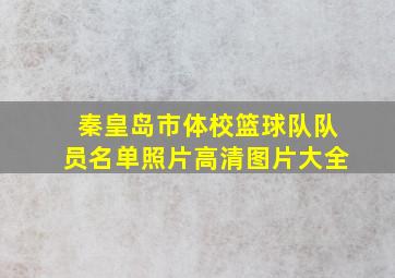 秦皇岛市体校篮球队队员名单照片高清图片大全