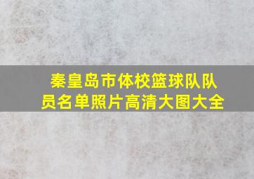 秦皇岛市体校篮球队队员名单照片高清大图大全