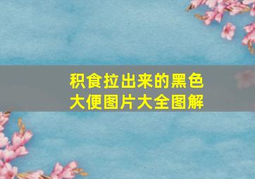 积食拉出来的黑色大便图片大全图解