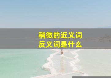 稍微的近义词反义词是什么