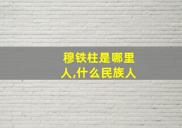 穆铁柱是哪里人,什么民族人