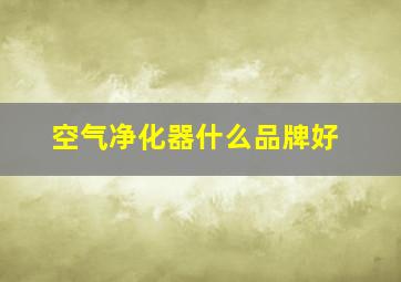 空气净化器什么品牌好