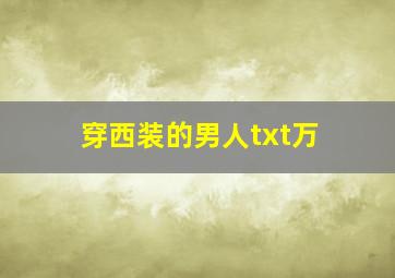 穿西装的男人txt万