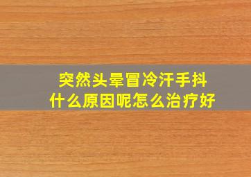 突然头晕冒冷汗手抖什么原因呢怎么治疗好