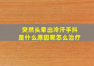 突然头晕出冷汗手抖是什么原因呢怎么治疗