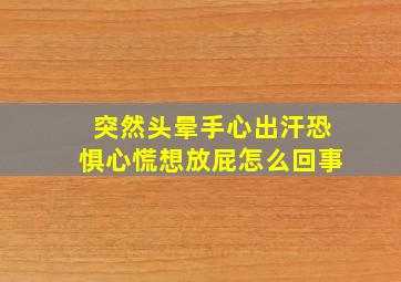 突然头晕手心出汗恐惧心慌想放屁怎么回事