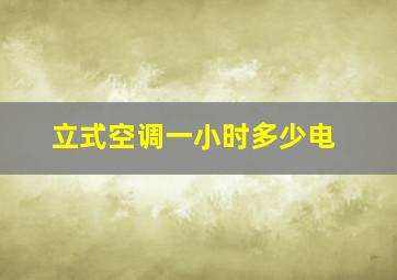 立式空调一小时多少电