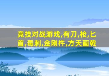 竞技对战游戏,有刀,枪,匕首,毒刺,金刚杵,方天画戟