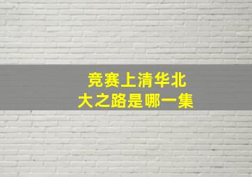 竞赛上清华北大之路是哪一集