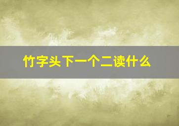 竹字头下一个二读什么