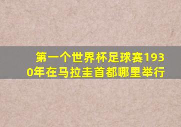 第一个世界杯足球赛1930年在马拉圭首都哪里举行