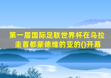 第一届国际足联世界杯在乌拉圭首都蒙德维的亚的()开幕