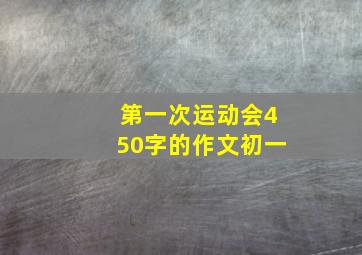 第一次运动会450字的作文初一