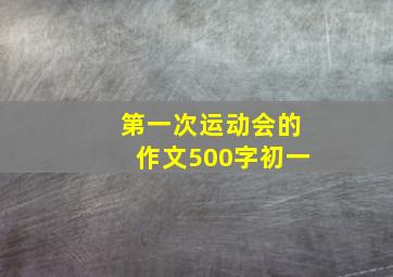 第一次运动会的作文500字初一