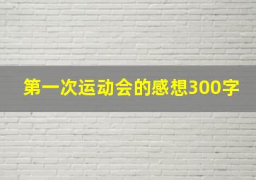 第一次运动会的感想300字