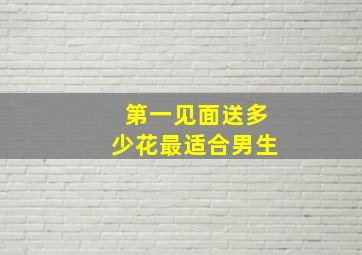 第一见面送多少花最适合男生