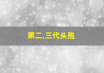 第二,三代头孢