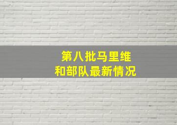 第八批马里维和部队最新情况