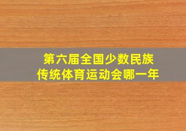 第六届全国少数民族传统体育运动会哪一年