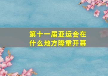 第十一届亚运会在什么地方隆重开幕