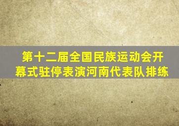 第十二届全国民族运动会开幕式驻停表演河南代表队排练