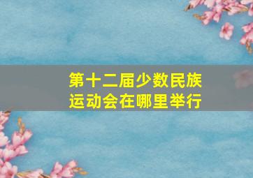 第十二届少数民族运动会在哪里举行