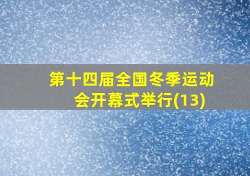 第十四届全国冬季运动会开幕式举行(13)