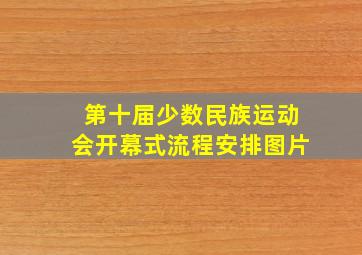 第十届少数民族运动会开幕式流程安排图片