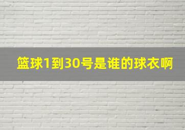 篮球1到30号是谁的球衣啊