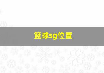 篮球sg位置